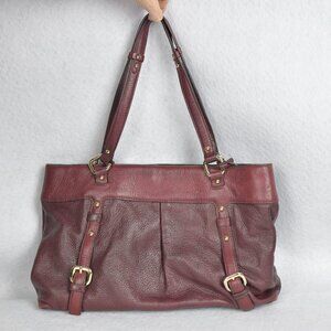 Etienne Aigner Burgundy Leather Shoulder Bag